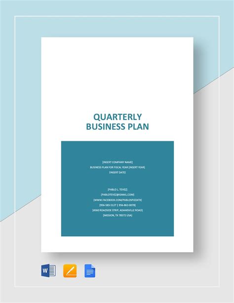 Quarterly Business Plan Template - Launcheffecthouston